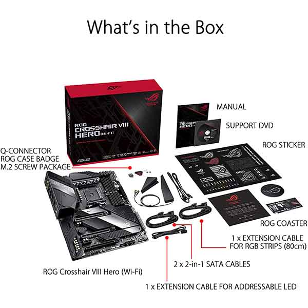 قیمت خرید مادربرد ایسوس مدل (X570 ROG Crosshair VIII Hero Gaming (Wi-Fi