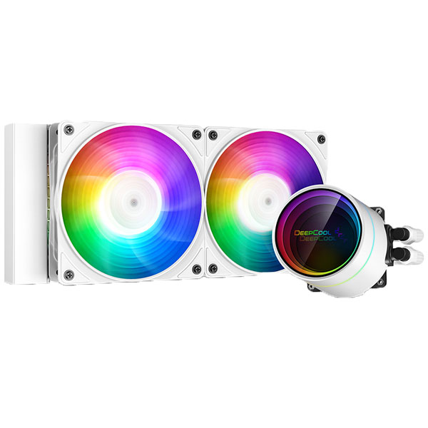 خنک کننده مایع پردازنده دیپ کول مدل DEEPCOOL CASTLE 240EX A-RGB WHITE
